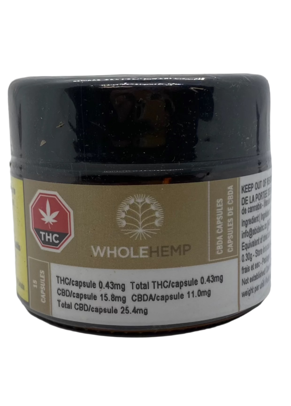 Whole Hemp CBDA Capsules - 15 Capsules