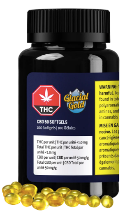 Glacial Gold CBD 50 Softgels (100 pcs.)