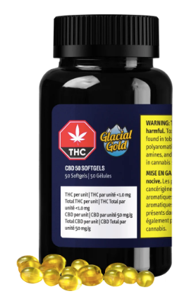 Glacial Gold CBD Softgels (50 pcs.)