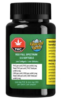 Glacial Gold RSO Full Spectrum 5:5 Softgels (100 pcs.)